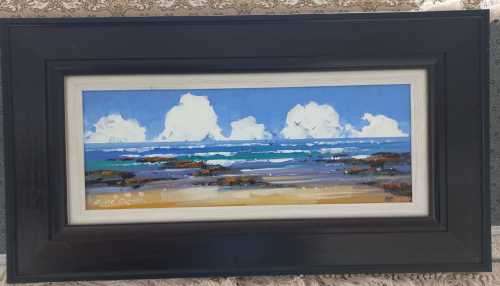 EMILE CRONJE OIL ON BOARD 60 X 23  CM