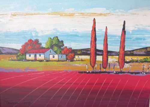 THERESA CRONJE OIL ON BOARD 40 X  30 CM