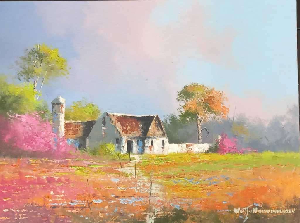 Neil janse  Van Nieuwenhuizen Oil on Canvas on Board 40 X 30 CM