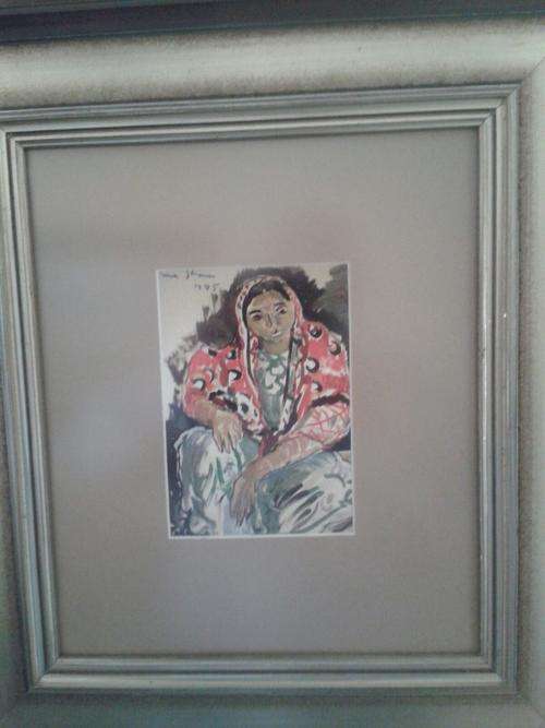 IRMA STERN POST CARD FRAMED