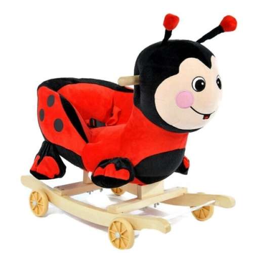 2-in-1 Plush Animal Rocker/Ride-on - Ladybug