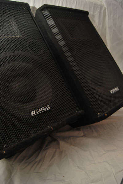 12 Inch Sansui Pro Disco PA system speakers (pair) Loudspeaker monitors