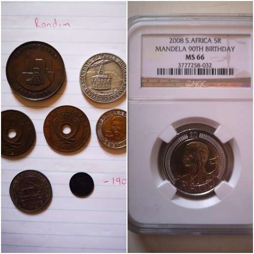 Assorted south African coins