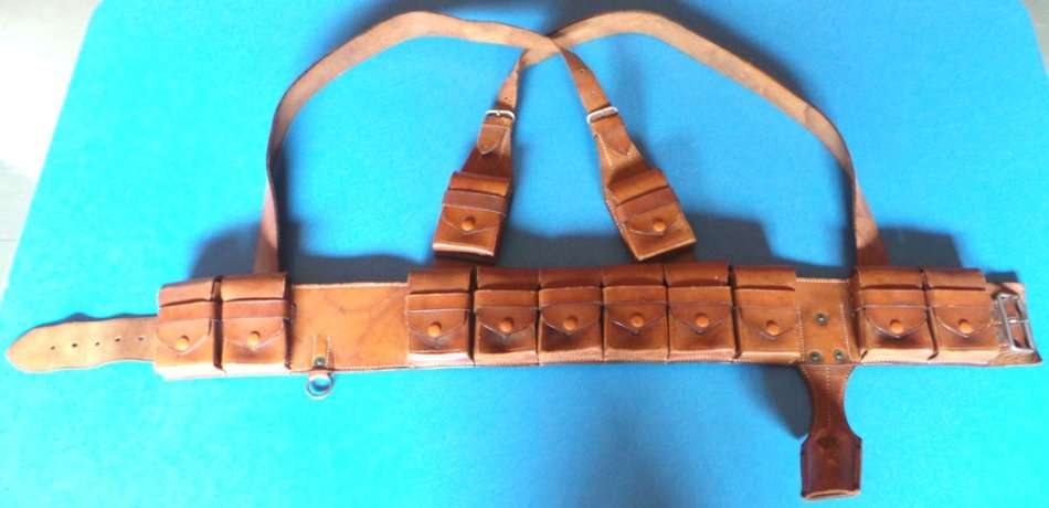 GERMAN SCHUTZTRUPPE BANDOLIER WITH SHOULDER STRAPS - SOUTH WEST AFRICA - WWI - POSTAGE POSTNET R100