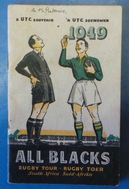 UTC SOUVENIR  ALL BLACKS RUGBY TOUR 1949 - SMALL BOOKLET
