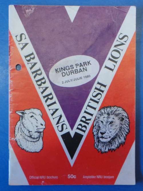 1980 SA BARBARIANS vs BRITISH LIONS