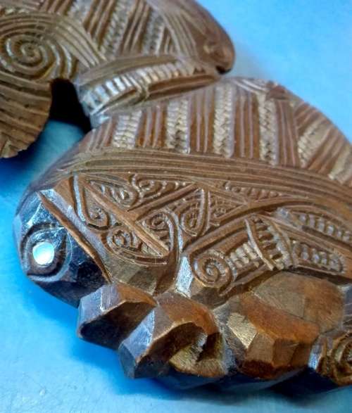 WOODEN MAORI NEW ZEALAND ORNAMENTAL WAHAIKA HAND WEAPON CLUB