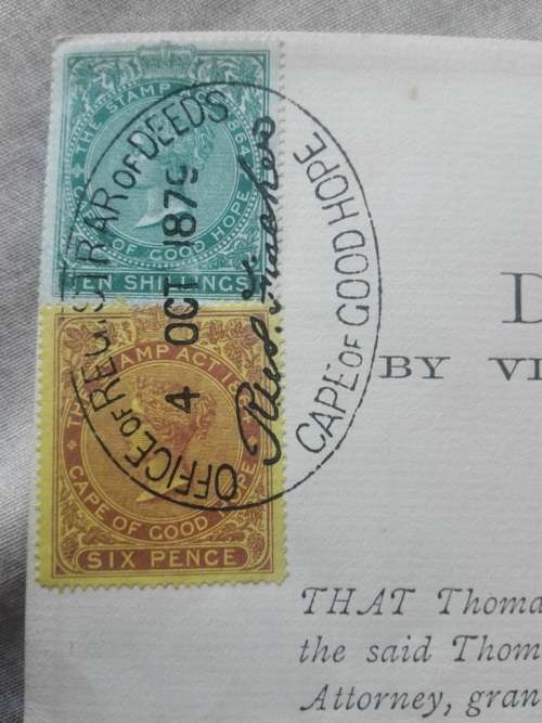 CAPE HOPE REVENUES ON DEED - THOMAS CHARLES SCANLEN