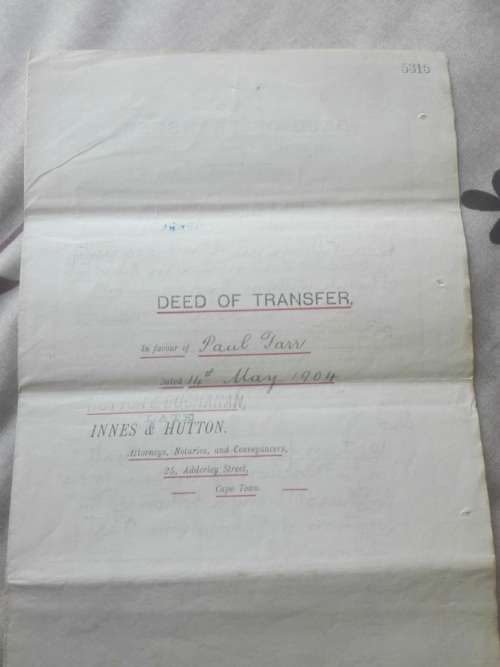 CAPE HOPE REVENUE x 2 ON DEED - 1904