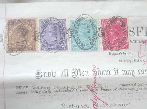 CAPE HOPE REVENUES  x 4 ON DEED - 1898