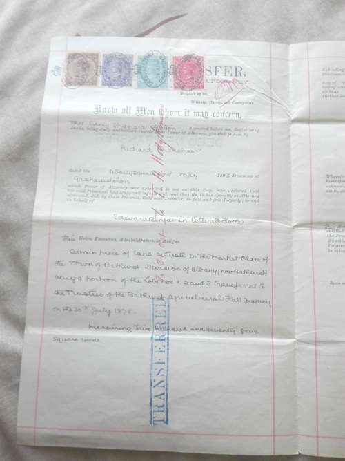 CAPE HOPE REVENUES  x 4 ON DEED - 1898