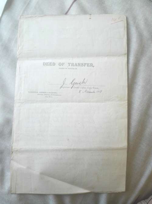 CAPE HOPE REVENUES  ON DEED - 1880 SIGNED BY SCANLEN