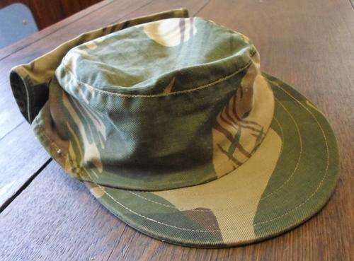AUTHENTIC RHODESIAN BUSH WAR ERA CAMO CAP WITH NECK FLAP