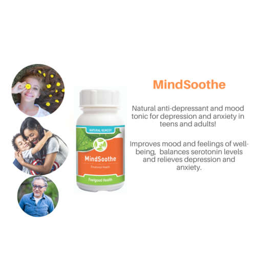 Feelgood Health MindSootheNatural Mood Tonic For Depression - 90 Veg Capsules