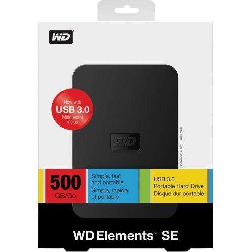 WESTERN DIGITAL 500GB/GO USB 3.0 PORTABLE HARD DRIVE