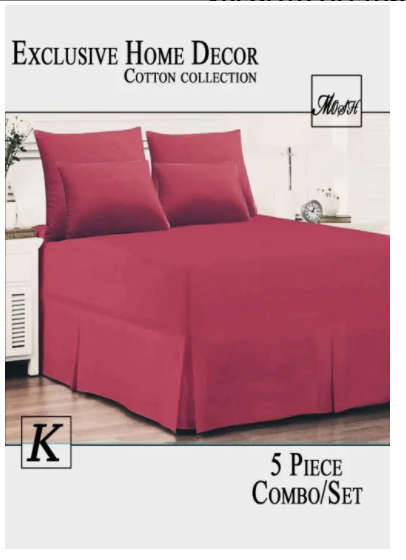 5 Piece sheets sets ( available King, Queen and Double)