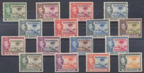 GAMBIA - KGVI SET MINT . 150 POUNDS