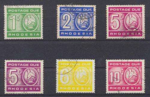 RHODESIA POSTAGE DUES FINE USED SET
