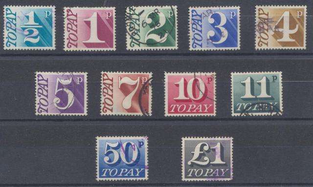 GB SELECTION OF POSTAGE DUES TO THE POUND