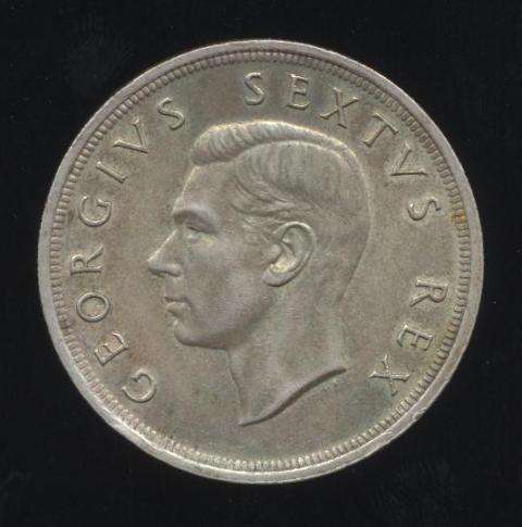 SOUTH AFRICA -  KGVI  5/ COIN - SILVER