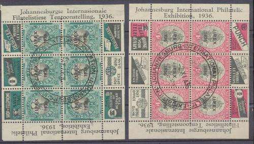 1/2 & 1d  UNION JIPEX SHEETS  -  FINE USED