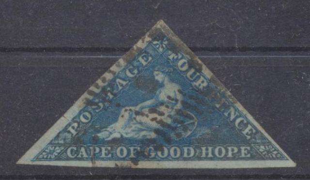 3 MARGIN - CAPE TRIANGLE 4d ,  DARKER BLUE SHADE