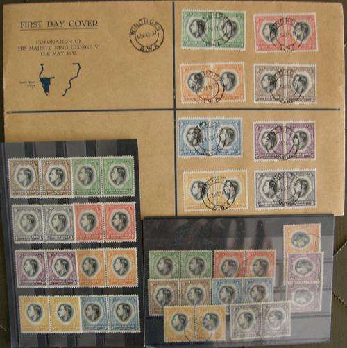 SWA - CORONATION COVER,MINT AND USED STAMPS