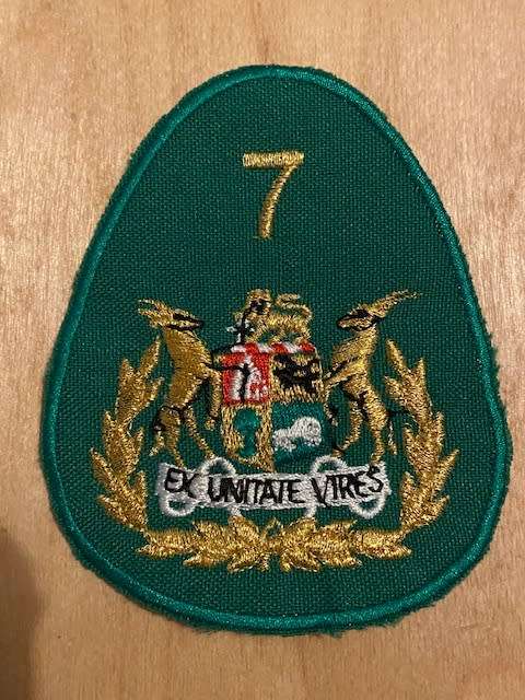 7 Division Sergeant Major Rank cloth Badge original not used