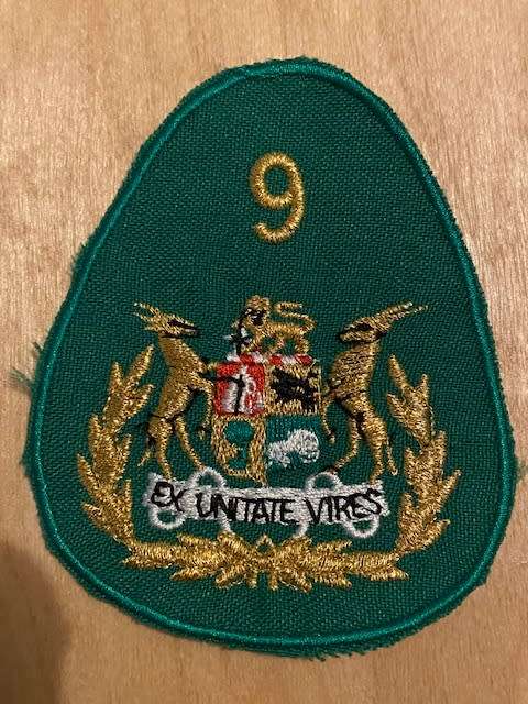 9 Division Sergeant Major Cloth badge original not used