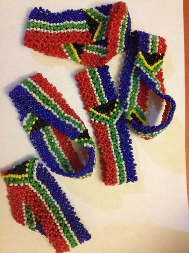 South - Africa Flag Beaded Bracelet