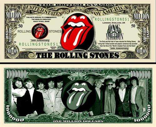 THE ROLLING STONES NOVELTY DOLLAR BILL