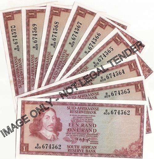 x9 TW de Jongh R1 UNC and in Sequence  - Bid per note