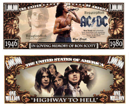 AC/DC BON SCOTT MILLION DOLLAR BILL