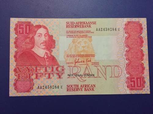 UNC * de Kock R 50 Note* AA PREFIX* UNC