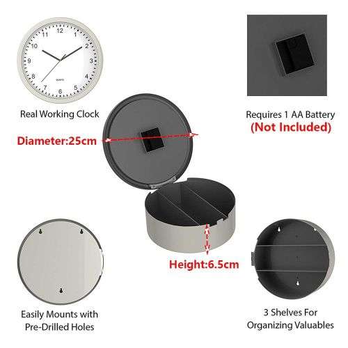 Hidden Safe Wall Clock
