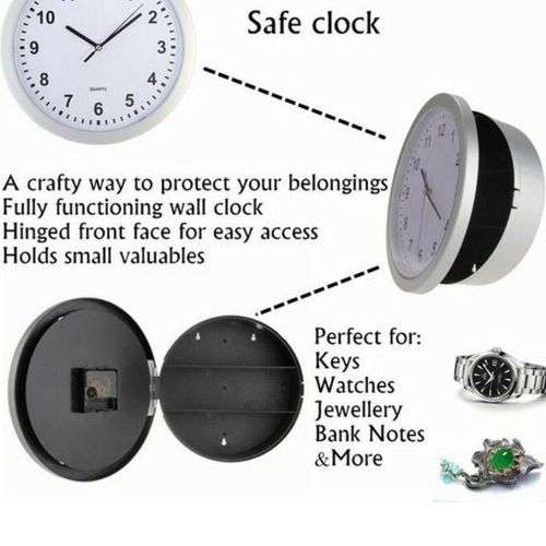 Hidden Safe Wall Clock