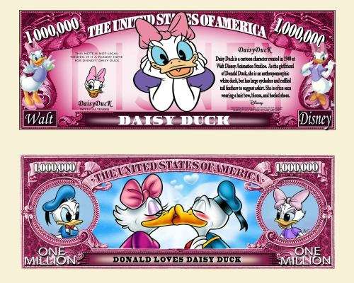 DAISY DUCK NOVELTY MILLION DOLLAR BILL