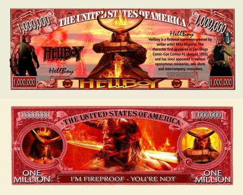 HELLBOY NOVELTY MILLION DOLLAR BILL