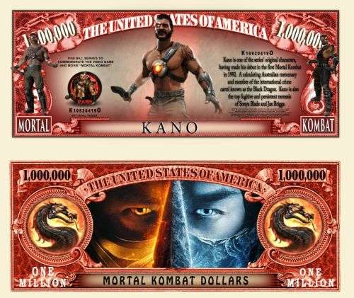 MORTAL KOMBAT KANO MILLION DOLLAR BILL
