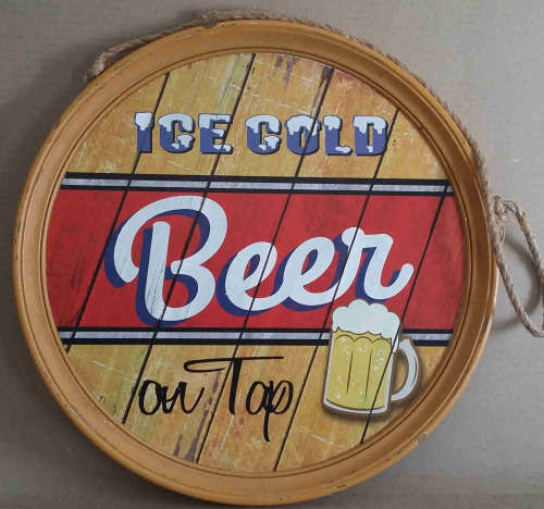 Beer Ice cold beer sold here..vintage style wall plaque                                mt6