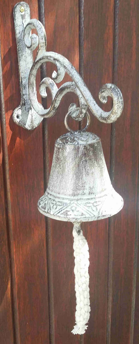 Garden cast-iron gate bell