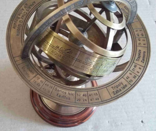 Armillary globe on base. Beautiful item to complement your home