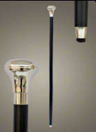 Walking stick. Rosewood with beautiful brass handle and rubber non slip bottom tip bd