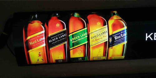Johnnie Walker  pub,bar, man cave,  advert light box . LED.