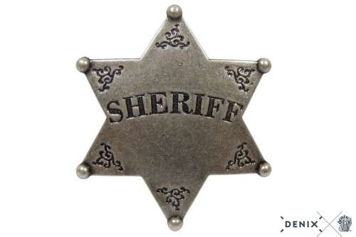Sheriff star metal badge. Replica 101