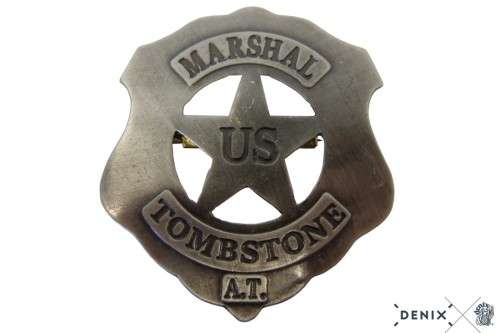 Marshall Tombstone metal badge. Replica