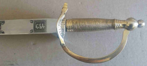 Sword, . Confederate CSA NCO sabre. Replica.