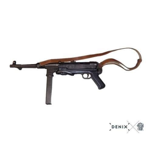 MP40 sub-machine gun, with leather belt. Non functional