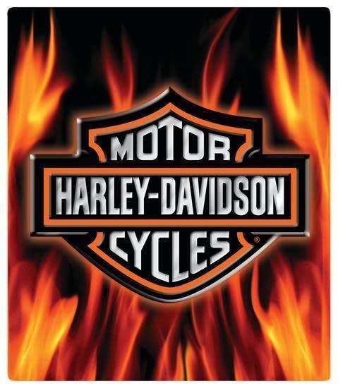 Harley-Davidson Flame Logo Embossed Tin Sign