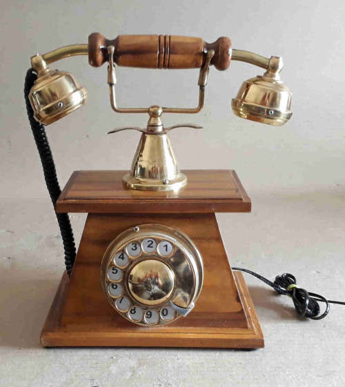 Vintage wood telephone